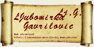 LJubomirka Gavrilović vizit kartica